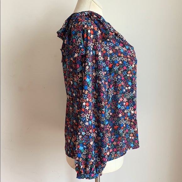 *SOLD* J. Crew Kaleidoscope Star Print Blouse 14 - Picture 4 of 9